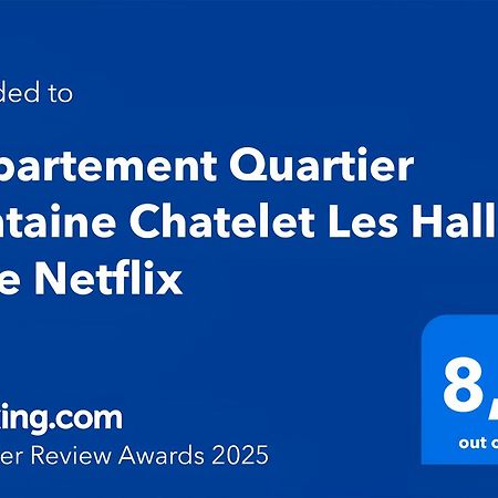 Appartement Quartier Fontaine Chatelet Les Halles Free Netflix Párizs Kültér fotó